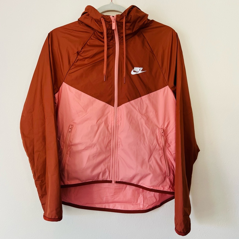 Nike sportswear Hooded Windbreaker dusty peach zip jacket - Picture 4 of 9